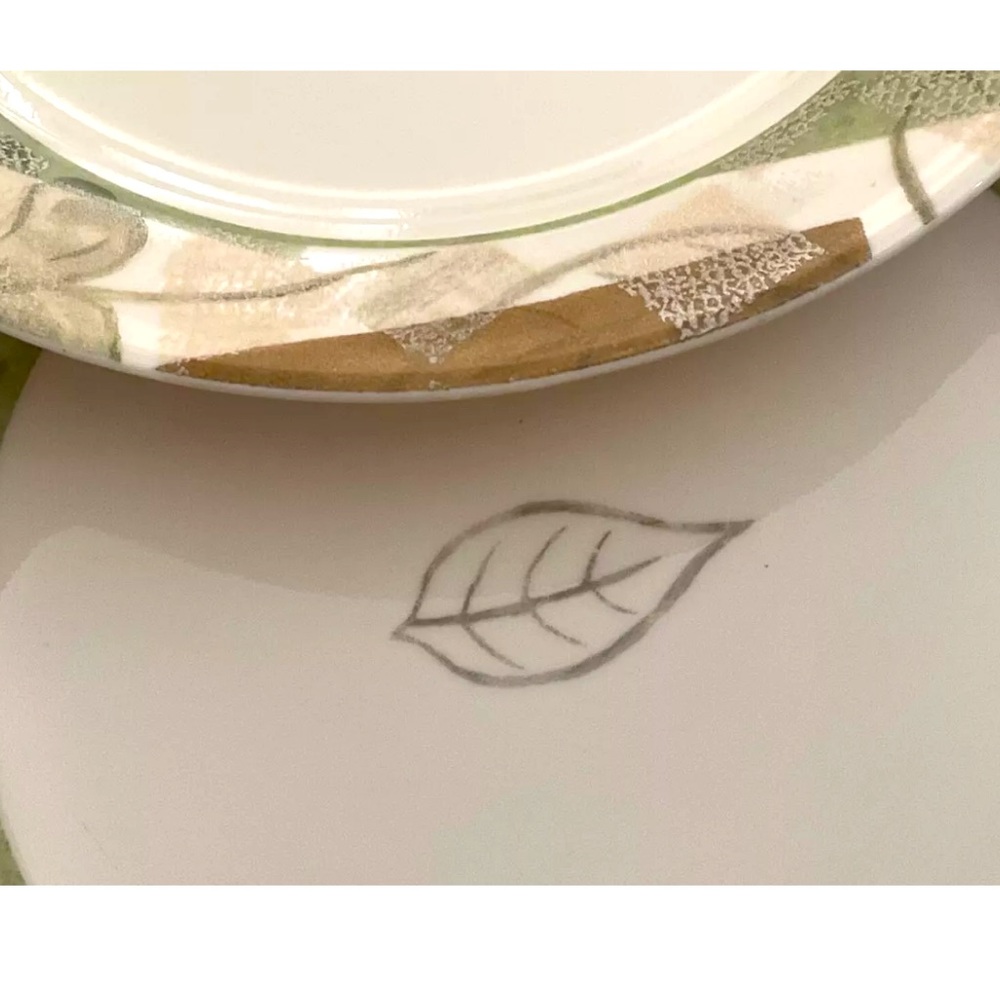 9 Corelle Impressions chip/break resistant. 7-1/4”Salad/Dessert textured Leaves - Picture 2 of 6
